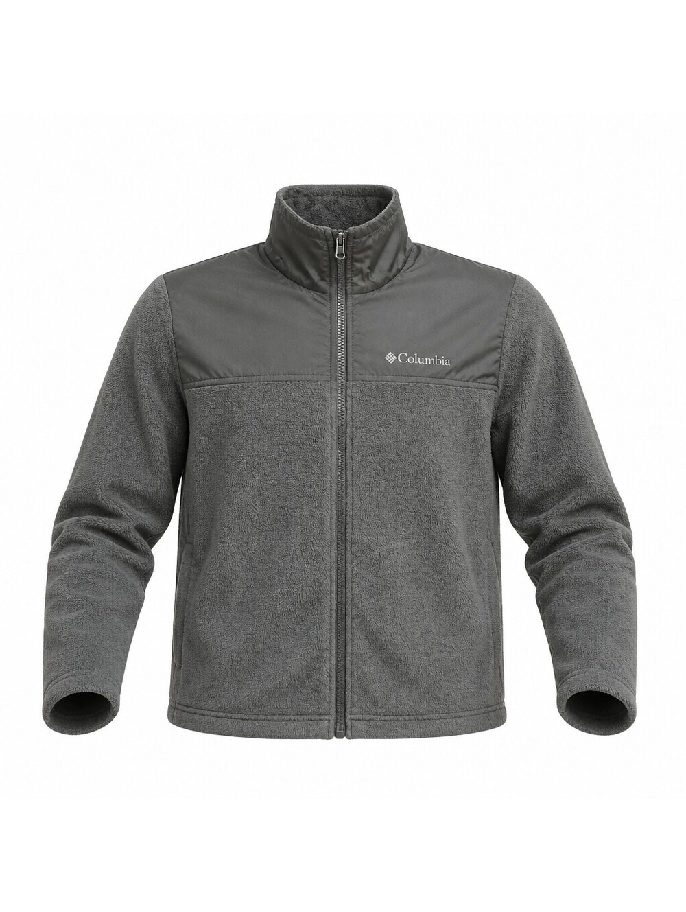 Columbia Interchange Gray Fleece Jacket Size S